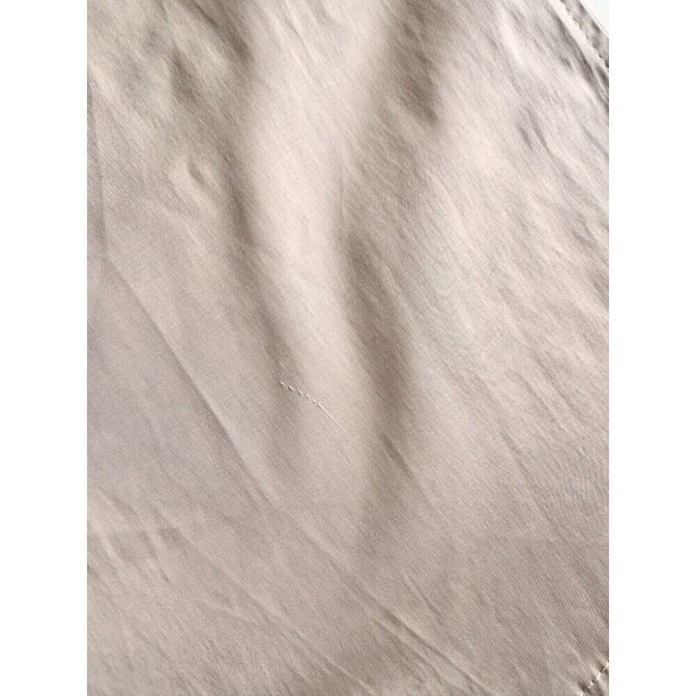 ZARA Beige Satin High Rise Cargo Wide Pants, Size M - Picture 11 of 13